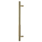 M Marcus Heritage Brass Door Pull Handle Bar Knurled Design 457mm length